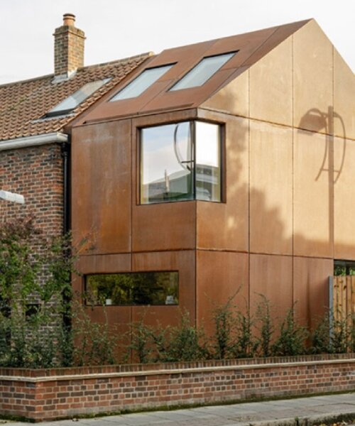 rusty corten steel extension by studio on the rye modernizes 1950s brick home in london